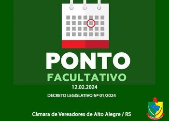 DECRETO LEGISLATIVO Nº 01/2024 – Decreta ponto facultativo no dia 12 de fevereiro de 2024