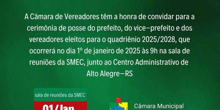 CONVITE POSSE ELEITOS