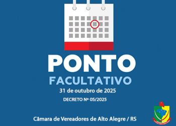 DECRETO LEGISLATIVO Nº 05/2025 – Decreta ponto facultativo no dia 31 de outubro de 2025